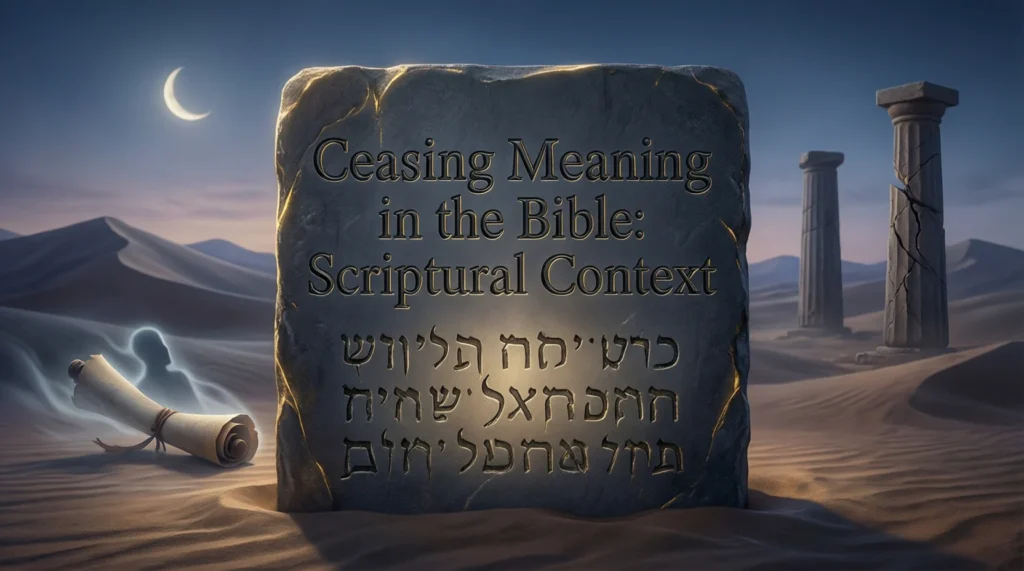 Ceasing Meaning in the Bible