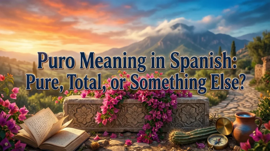 Puro Meaning in Spanish