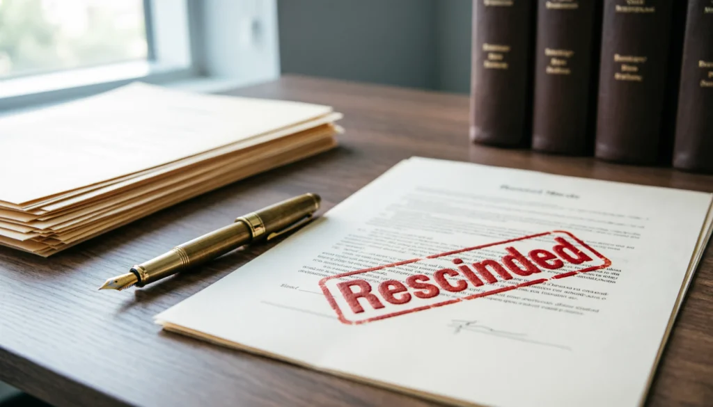 What Does Rescind Mean in Law
