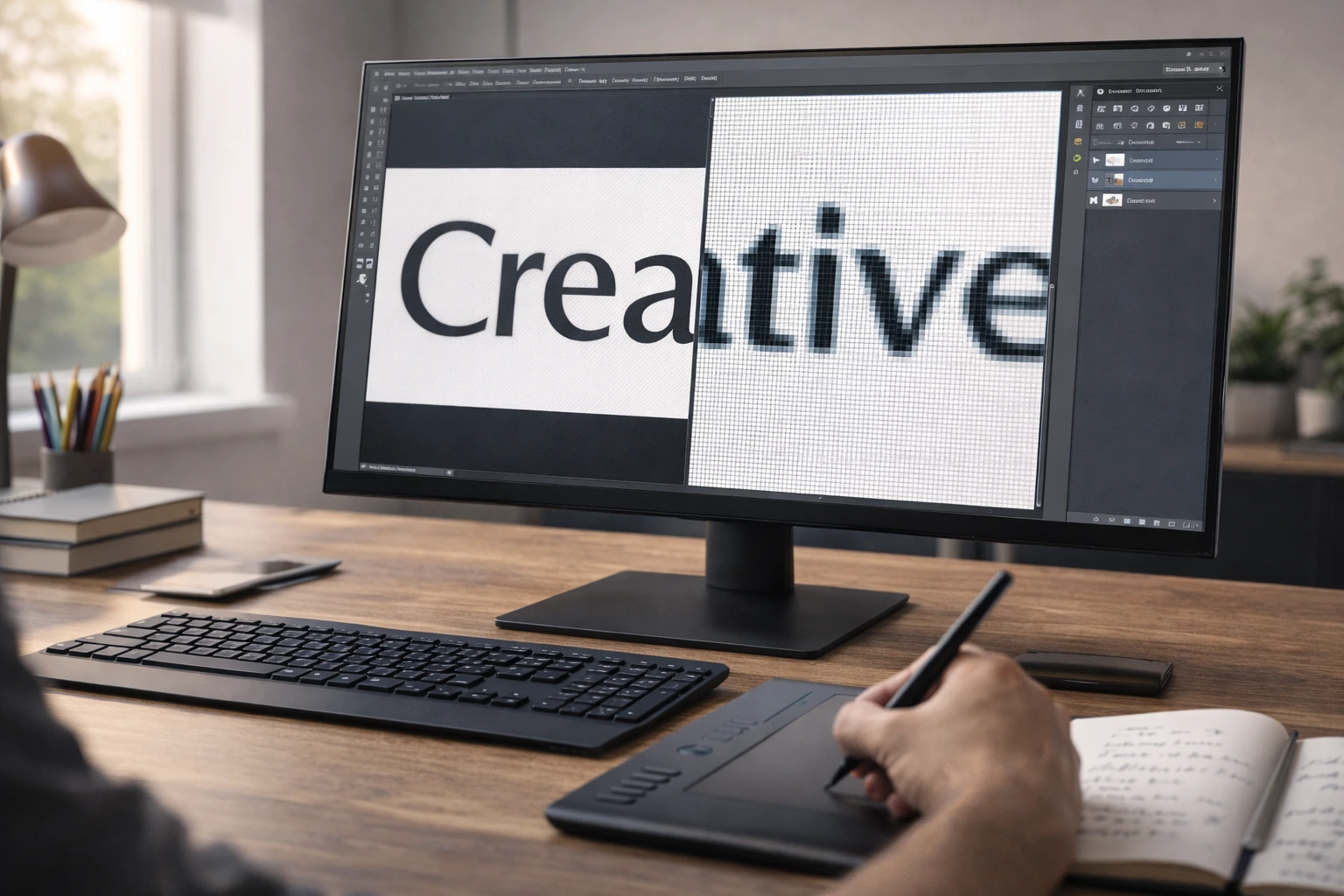 Rasterize Mean in Photoshop