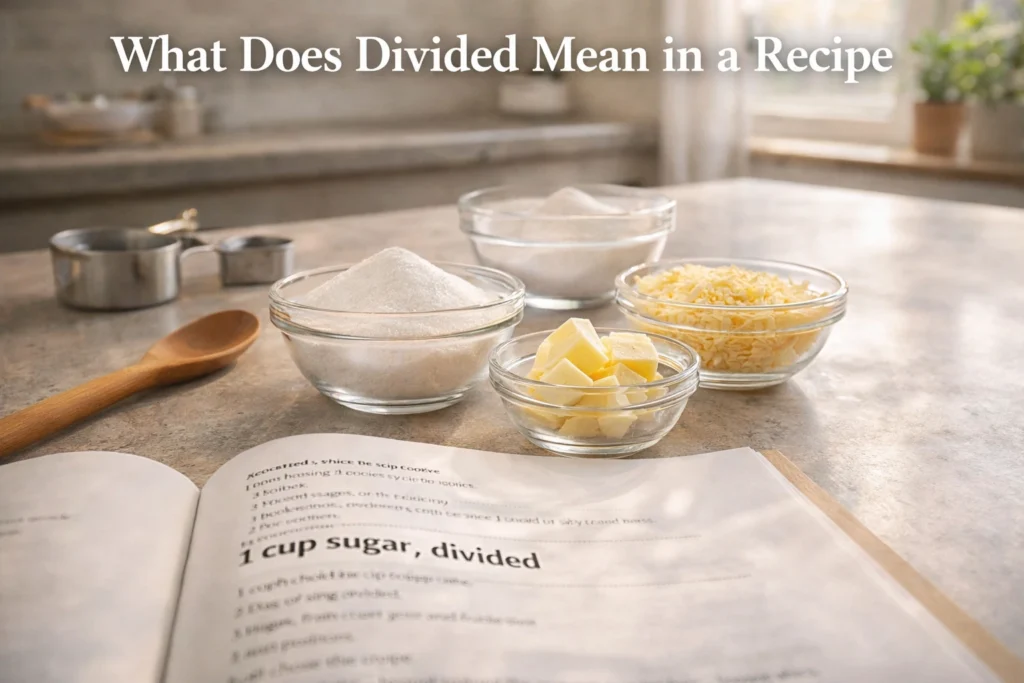 What Does Divided Mean in a Recipe